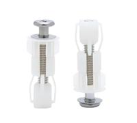 maxtachi 2 Pcs Toilet Seat Fittings, Toilet Seat Hinges Screws, Stainless Steel Toilet Seat Hinges Replacement, Toilet Seat Expanding Nylon Nuts Screws, Universal Toilet Seats Fixing Kit