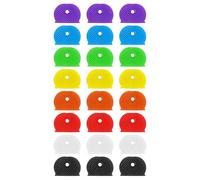maxtachi 24 PCS Key Covers Caps, Coloured Key Caps Set, Flexible Key Covers, Flexible Caps Key Toppers Tags Set, Key Cap Label for Easy Identifying House Door Keys