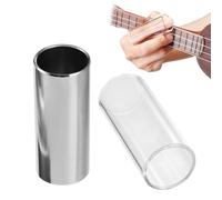 maxtachi 2Pcs Guitar Finger Slide, Stainless Steel Slide Guitar Accessories for Playing Guitar, Guitar Slide Set, Perfect for Electric Guitar Bass Acoustic Guitar Stringed Instruments