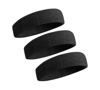 maxtachi 3 PCS Headband Sweatband, Sports Headbands for Men Women, Sweat Bands Absorbent for Sports, Elastic Moisture Wicking Workout Mens Headband for Gym Camping Exercise Basketball Sports