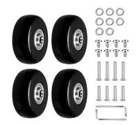 maxtachi 4 PCS 50x18mm Suitcase Wheels Replacement, Luggage Wheels Replacement with Bearings, Luggage Wheel Repair Kit with Axles Screws Wrenches Washers for Most Suitcase Repairs