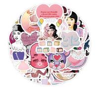 maxtachi 50Pcs Star Idol Stickers, Cute Singer Stickers, Vinyl Cool Stickers and Decals, Waterproof and Durable Stickers for Notebook Mobile Phone Case Suitcase, Suitcase Stickers Pack for Teens
