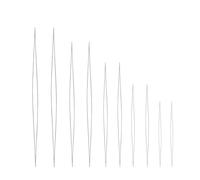 Maxtachi Bead Needles - 10pcs Big Eye Stainless Steel Set with Bottle, 5 Sizes for Craft & Bracelet Making