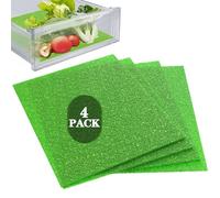 MAXTBEE 4 Pcs Refrigerator Drawer Liners for Fruit and Vegetables Fresher Life Extender,Refrigerator Organizers and Storage, Fridge Shelf Liners(12"x15")