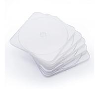 Maxtek 50 Pack Ultra Slim Clear Transparent Square Shaped CD and DVD Disc Clam Shell Case with Lock, Single Disc Capacity, Durable and Impact Resistant PP Poly Plastic Case.
