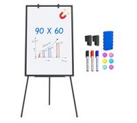 maxtek Flip Chart Whiteboard 60x90cm, Magnetic Whiteboard with Stand, Portable Lightweight Flipchart for Home, Office, School