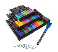 maxtek Magnetic Whiteboard Markers, 12 Colours Pens Wipe Clean with Eraser, Fine Tip 1-2mm Line Width, Foil Pens for Home, School & Office (Pack of 36)