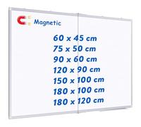 maxtek Whiteboard 150 x100 cm, Magnetic White Board for Wall, Aluminium Frame Large WhiteBoard with Pen Tray, Dry Erase Board for Home Office School