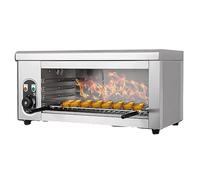 MaxTiL 2000W Electric Cheese Melter Grill, Commercial Salamander Broiler Countertop Grill with Adjustable Grid, 50-300℃ Stainless Steel Salamander Oven for Melt Cheese, Toast Sandwiches, Grill Steaks