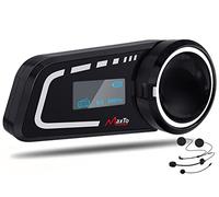 MAXTO Motorcycle Bluetooth Headset M2C 1000M 6 Riders Group Helmet Communication System with LCD Screen Universal Motorbike Intercom Waterproof Casco de Motor Intercomunicador FM/GPS/Siri(1 Pack)