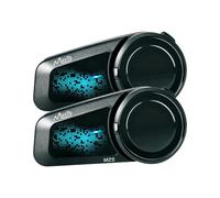 MAXTO Motorcycle Bluetooth Headset M2S, 2-6 Rider Intercom, Helmet Communication System with IP67 Waterproof, Voice Assistant, FM Radio, Music Sharing, Noise Cancellation,Motorbike Headphone (2 Pack)