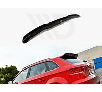 Maxton Design Spoiler Wing Extension Gloss Black Abs Compatible with Audi S3 / A3 S-Line 8V / 8V FL Hatchback/Sportback (2013-2020)