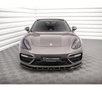 Maxton Design V.1 Front Diffuser Diffusor Gloss Black Abs Compatible with Porsche Panamera E-Hybrid 971 (2016-2020)