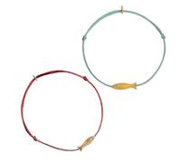 Maxtonser 2 Pieces Cute Gold Fish Anklets Bohemian Redness Blue Rope Leg Foot Chain Beach Jewelry Fashion Foot Decorations for Women