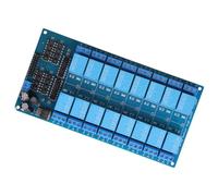 Maxtonser 5V/12V/24V Relays Shield Module 16 Channel Relays Module with Optocoupler LM2576 Microcontrollers Interfaces Relays