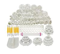 Maxtonser 68Pieces Dessert molds Fondant stamps biscuit cutter lovely for Baking Lover enduring Food Grade Rolling Pin