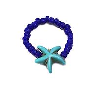 Maxtonser Beads Rings Rainbow Colorful Rice Bead Rings Handmade Bead Stackable Rings Jewelry for Girls and Womens