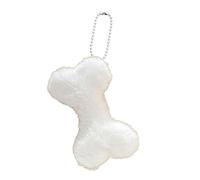 Maxtonser Charming Plush Keyring Dog Bone Figure KeyRing Plush Bone Pendant Keychain Home Decors Backpack Pompoms Keyring Ornament