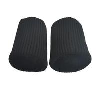 Maxtonser Decorative Wrist Cuffs for Women - Elastic Ribbed Ruffle Cuffs - Black - L