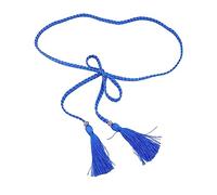 Maxtonser Ladies Bohemian Waist Belt Delicate Tassels Decors Braided Belt for Dress Women Seaside Waist Belt Blue