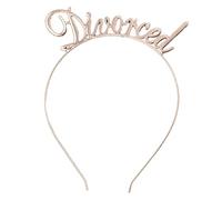 Maxtonser Metal Thin Headband Funny Divorced Letters Hair Hoop Party Decorations Supplies For Newly Unwed Single Women Gift