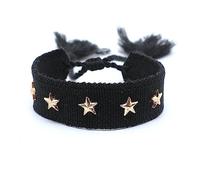 Maxtonser Personality Woven Bracelet Wrist Chain Trend Cotton Rope Hand Chain with Heart/Star Charm Women Fashion Jewelry Gift