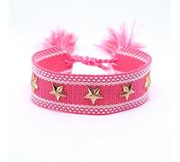 Maxtonser Personality Woven Bracelet Wrist Chain Trend Cotton Rope Hand Chain with Heart/Star Charm Women Fashion Jewelry Gift
