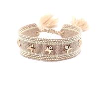Maxtonser Personality Woven Bracelet Wrist Chain Trend Cotton Rope Hand Chain with Heart/Star Charm Women Fashion Jewelry Gift
