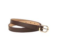 Maxtonser PU-leather Waist Belts with Oval Shape Buckle Thin Adjustable Waist Belt All-match Woman Dresses Skirt Coat Waistband Coffee