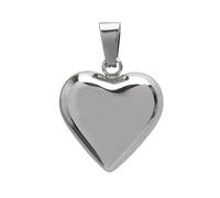 Maxtonser Stainless Steel Silver Plated 2.1x2cm Large Heart Charm Pendants for Women Girls Jewelry Necklaces Making Findings