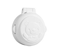 Maxtonser Washing Machine Switch Cover Car Button Cover Padlock Lid Lock Protector Cap Cartoon Baby Safety Children Infant Baby,White 4.5X4.5 Cm/1.77X1.77 In