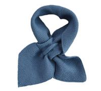 Maxtonser Women Knitted for Collar Scarf Winter Warm Solid Color Loophole Neckerchie Blue
