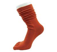 Maxtonser Women's Five Finger Long Tube Socks Solid Colour Toe Separated Yoga Cotton Hosiery Crew Socks