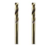 MAXTOOL 3/16" 2pcs Identical Screw Machine Drills HSS M42 Cobalt Twist Stub Drill Bits Fully Ground Golden Straight Shank Short Drills; SMF42G10R12P2