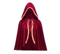 maxToonrain Little Riding Hood Costumes Fairytale Character World Book Day Costume for Women Halloween（Lace Dark Red，25.6''）