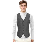 maxToonrain Men's Sherlock Holmes 7-Piece Costume Kit - Multi-Color for Halloween/Performance(dark grey,M)