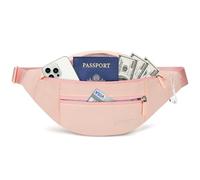 MAXTOP Bumbag Waist Fanny Pack Running Belt for Women Men Unisex Bum Bag with Headphone Jack and 4-Zipper Pockets Adjustable Belt for Outdoors Workout Hiking Gifts for Women Coral Orange