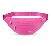 MAXTOP Red Bumbag Waist Fanny Pack Running Belt for Women Unisex Bum Bag with Headphone Jack and 4-Zipper Pockets Adjustable Belt for Outdoors Workout Hiking Gifts for Women