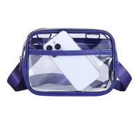 MAXTOP Small Crossbody Bags for Women Belt Bag Fanny Pack with Adjustable Strap, Blue-TPU, S, Clear Bag