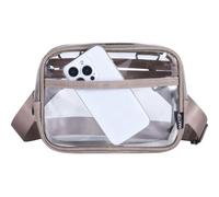 MAXTOP Small Crossbody Bags for Women Belt Bag Fanny Pack with Adjustable Strap, Gray-TPU, S, Clear Bag