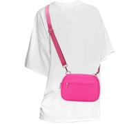 MAXTOP Small Crossbody Bags for Women Men Cell Phone Bum Bag Purse Fanny Pack with Adjustable Strap Black Sling Bag for Traveling Casual Festival Gifts Neon Pink