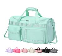 MAXTOP Travel Duffle Bag for Women Carry On Tote Weekender Overnight Bag Large Capacity Duffel Bag With Shoe Compartment,Gym Tote Bag with Dry and Wet Separation, Light Green, L Size