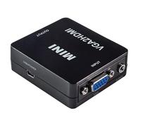 MAXTRACK VGA to HDMI Converter - CS40L, HDMI Adapter, VGA to HDMI, Plug & Play, 1080p/60Hz Full HD, VGA to HDMI Adapter Compatible with PC/Laptop, Projector, Monitor, Includes USB Power Cable