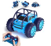 MaxTronic Fast Direct Charging Remote Control Cars, 360° Flip Waterproof Stunt Car with ON/OFF Cool LED, 2.4GHz 4WD Indoor Outdoor Kids RC Toy Gift ideas for Kids Boys Girls