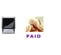 maxum Paid - Hand Stamp - Suitable for Festivals - Night Clubs - Parties etc self Inking Violet Ink - 2mm x 6mm 5200