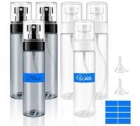 Maxumille 6 Pcs Small Spray Bottle 100ml, Fine Mist Spray Bottle Travel with Sticker Funnel, Leak Proof Spray Bottles, Mini Plastic Make Up Atomizer Refillable for Cosmetics Water Alcohol Skincare