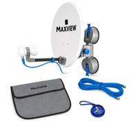 Maxview Remora Pro 40cm Portable Satellite Kit for Caravan Motorhome | Dual Suction Mount, 5m Coaxial Cable, Twin LNB, Elevation Guide, Compass, Storage Bag, for Caravans and Motorhomes