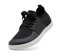 maxvinci Barefoot Shoes Mens Knitted Breathable Walking Trainers Lightweight Zero Drop Sole Casual Sneakers Mesh Gym Sports Tennis Shoes(Black 280)