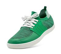 maxvinci Barefoot Shoes Mens Knitted Breathable Walking Trainers Lightweight Zero Drop Sole Casual Sneakers Mesh Gym Sports Tennis Shoes(Green 273)