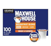 Maxwell House Breakfast Blend Mild Roast K-Cup Coffee Pods, 100 ct Box